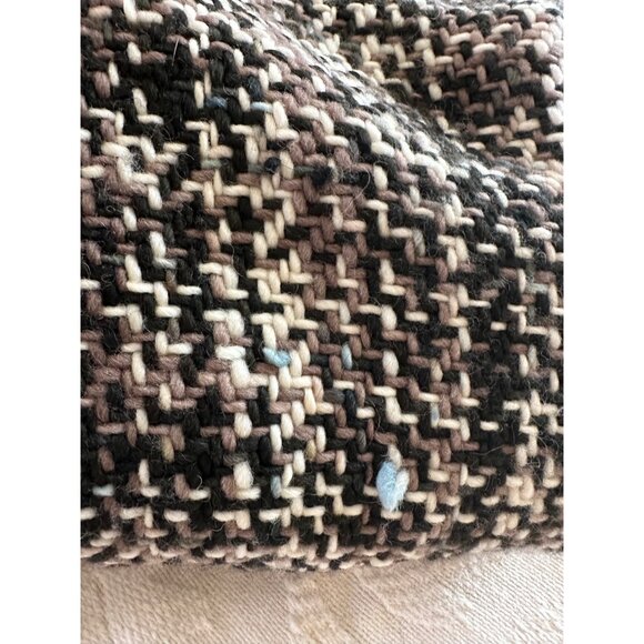 World Folk Art Hooded Woven 100% Wool Coat M Nanaimo Canada Button Pockets Read - Picture 14 of 16